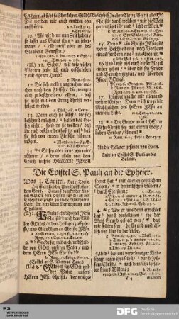 Die Epistel S. Pauli an die Epheser.