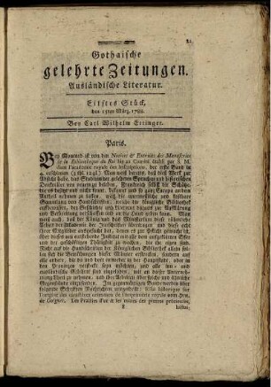 Eilftes Stück, den 15ten März, 1788.