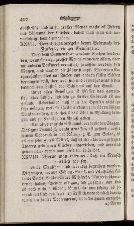 XXVIII. Woran man erkennet, daß ein Mensch wirklich tod sey
