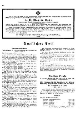 [Todesanzeige von Dr. Martin Boye]