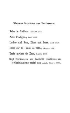 Weitere Schriften des Verfassers: