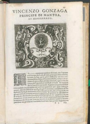 Vincenzo Gonzaga Principe Di Mantoa, Et Monferrato.