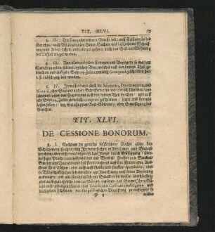 Tit. XLVI. De Cessione Bonorum.