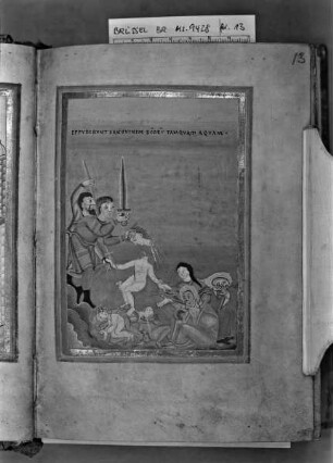 Ms 9428, Perikopenbuch, fol. 13: Bethlehemitischer Kindermord