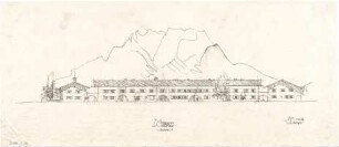 Gsaenger, Gustav; Mittenwald (Bayern); Untermarkt, Wiederaufbau - Variante 1 (Ansicht)