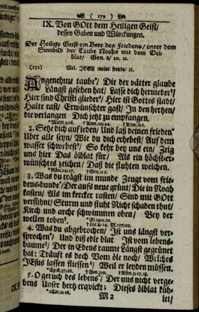 IX. Von Gott dem Heiligen Geist, dessen Gaben und Würckungen