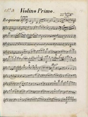 Requiem : in C moll ; für vier Singstimmen, 2 Violinen, Viola, 2 Hörner, Contrabass und Orgel obligat, Trompeten und Pauken ad libitum