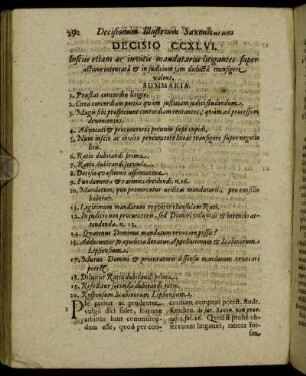 Decisio CCXLVI. - Decisio CCL.
