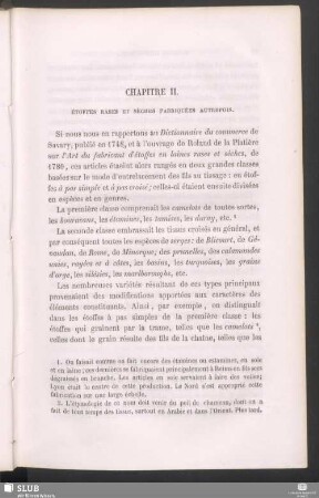 Chapitre II. Étoffes rases et sèches fabriquées autrefois