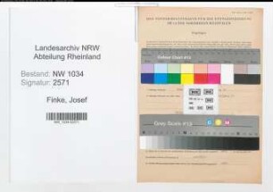 Entnazifizierung Josef Finke , geb. 00.00.0000 (Wachtmeister)