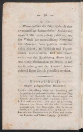 Verzeichniss einiger pädagogischer Hülfsmittel