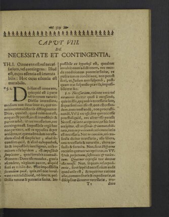 Caput VIII. De necessitate et contigentia.