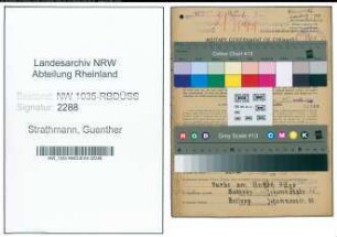 Entnazifizierung Guenther Strathmann , geb. 15.10.1921 (Steiger)