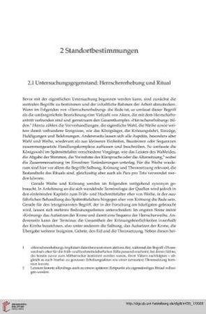 2 Standortbestimmungen