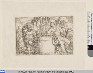 Christus mit der Samariterin an einem Brunnen
