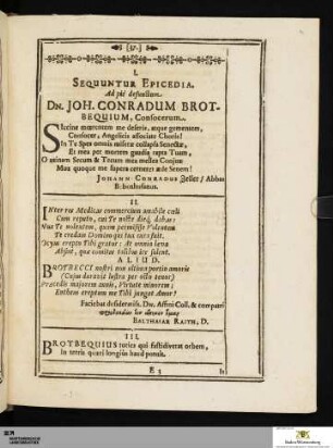 Sequuntur Epicedia