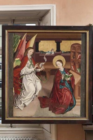 Lauterbacher Marienaltar — Dritte Schauseite — Linker innerer Flügel - Verkündigung