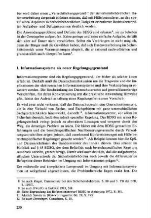 230-231, I. Informationssysteme als neuer Regelungsgegenstand