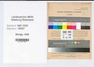 Entnazifizierung Willi Bertge, geb. 04.05.1913 (Studienassessor)