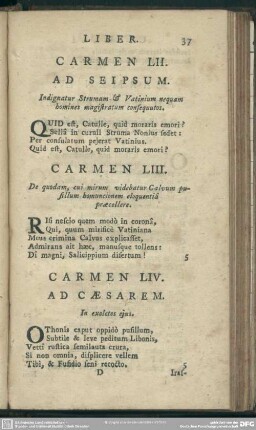 Carmen LIV. Ad Caesarem