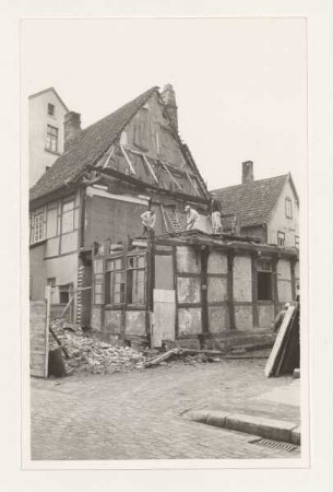 Schülerstraße, Abbruch des Hauses Stocksieker. Detmold