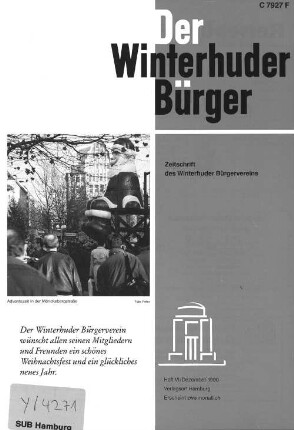 Heft VI / Dezember 1990 : Zeitschrift des Winterhuder Bürgervereins