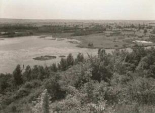 Niederoderbruch. Blick vom Teufelsberg (westlich Oderberg) nach Südost in die Flußebene der Alten Oder (links Oderberger See)