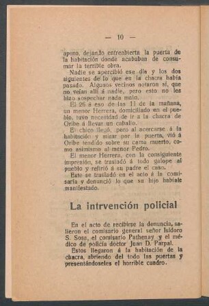 La intervención policial