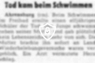 Tod kam beim Schwimmen