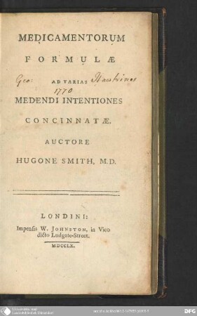Medicamentorum formulae ad varias medendi inventiones concinnatae