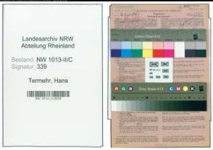 Entnazifizierung Hans Termehr , geb. 28.06.1891 (Gastwirt)