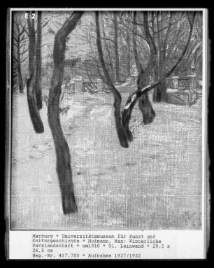 Winterliche Parklandschaft