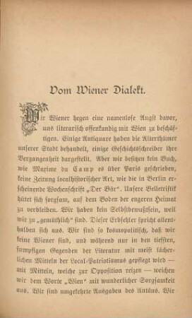 Vom Wiener Dialekt