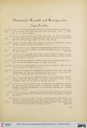 Ostasiatische Keramik und Kunstgewerbe (Nr. 750-862)