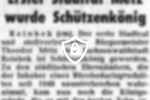 Erster Stadtrat [Name maskiert] Schützenkönig