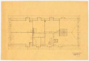 Landhaus Dr. Franz Oppenheim, Berlin-Wannsee: Stall und Garage: Grundrisse OG, 1:50