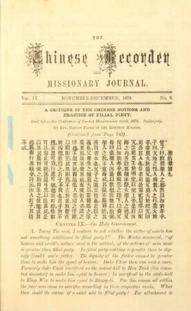 No. 6. November - December, 1878