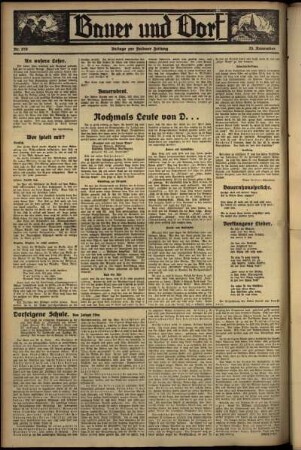 Zweite Ausgabe vom Sonntag, den 25. November 1934.