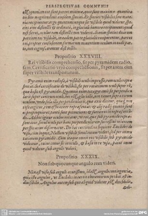 Propositio XXXIX. Non sub quocunque angulo rem videri.