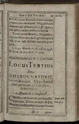 Locus Tertius [ - ] Locus Quartus.