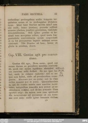 Cap. VIII. Gratias agit pro conversione.
