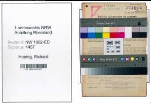Entnazifizierung Richard Hoeing, geb. 05.09.1895 (Lehrer)