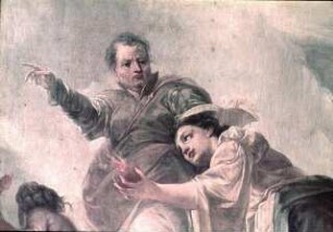 Allegorie der Justitia, begleitet von Caritas, Clementia und Fides