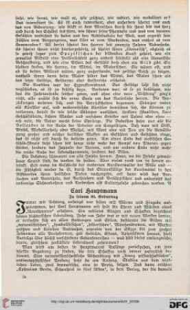 31: Carl Hauptmann : zu seinem 60. Geburttag