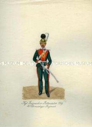 Uniformdarstellung, Rittmeister des 4. Chevauleger-Regiments "König", Königreich Bayern, 1859.