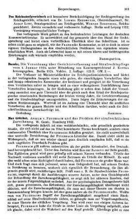 361, Das Reichsstrafgesetzbuch mit besonderer Berücksichtigung der Rechtsprechung des Reichsgerichts