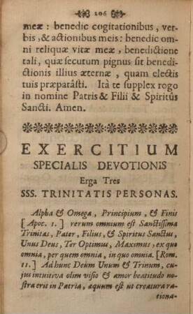 Exercitium specialis devotionis.
