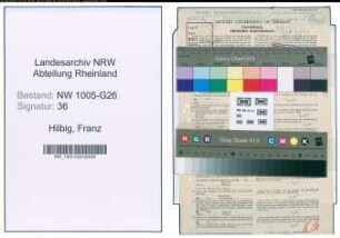 Entnazifizierung Franz Hilbig , geb. 06.09.1877 (Bankangestellter)