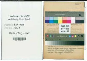 Entnazifizierung Josef Hastenpflug , geb. 06.11.1897 (Ingenieur)