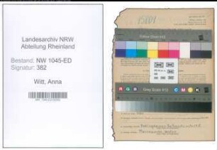 Entnazifizierung Anna Witt , geb. 17.04.1896 (Lehrerin)